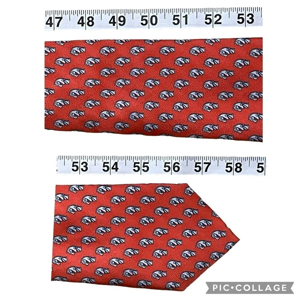 NOLA Couture Knights Chess Piece Orange Whimsical Preppy Chess Club Silk Tie